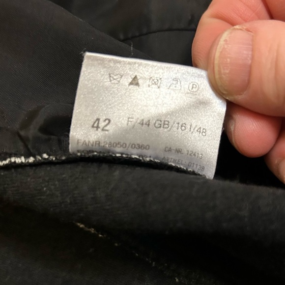 Basler | Tweed Blazer | Wool Cotton Blend | Knited Formal Black, Grey | Size M - Picture 9 of 9